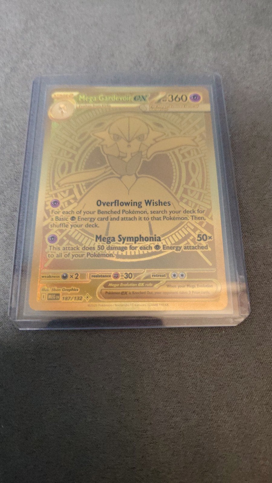 Gouden Mega Gardevoir EX Pokémon Kaart - Verzamelobject, Ophalen, Gebruikt, Losse kaart, Foil