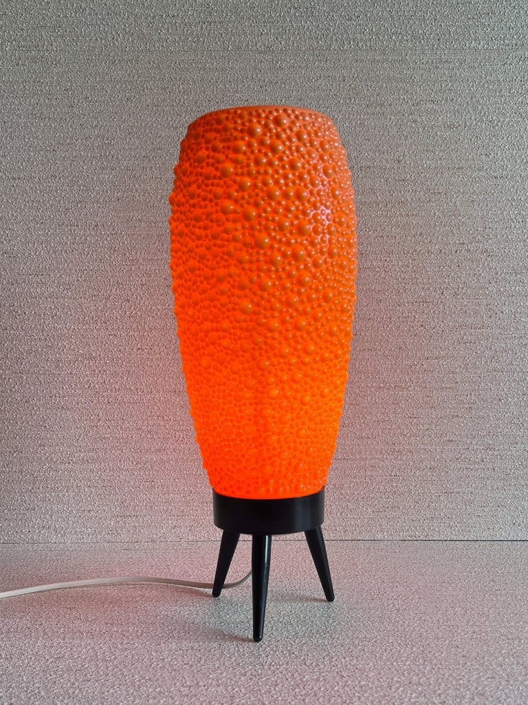 Bubble Beehive lamp - vintage jaren 60 lamp, Oranje, 40 cm, Kunststof, Design