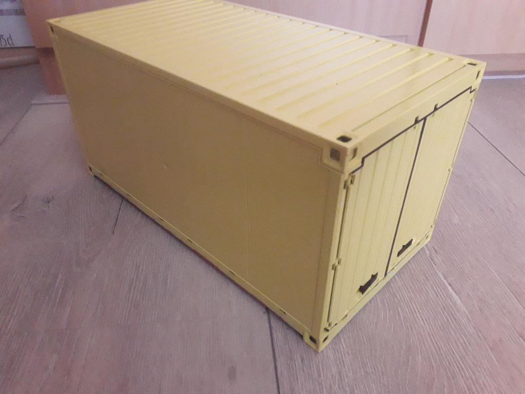 bruder container 35 cm lang geel  past bij tamiya truck, Ophalen of Verzenden, Nieuw