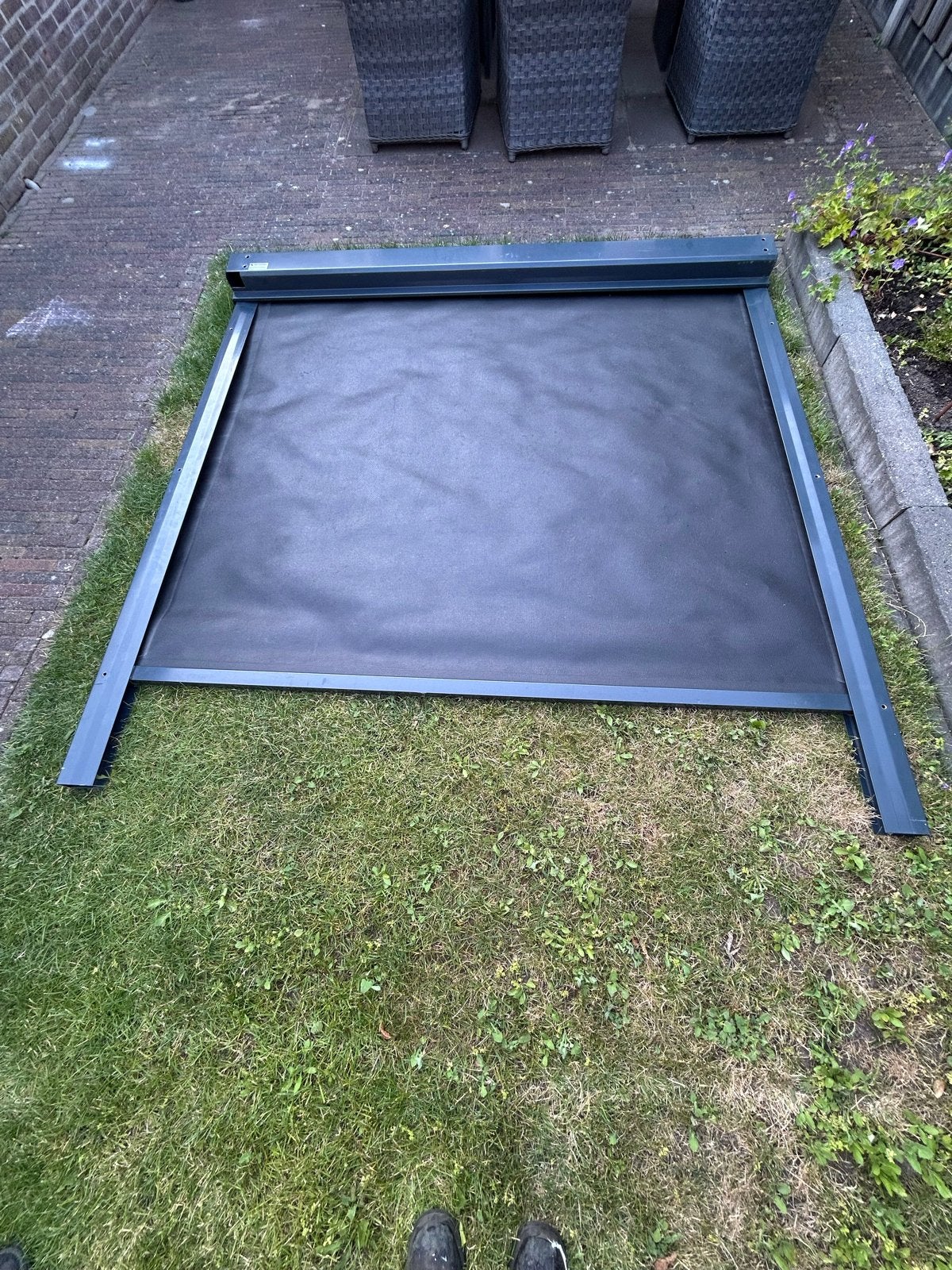 Screen zonwering 220,5 cm breed x 2.00 cm hoog, Tuin en Terras, Ophalen, Gebruikt, Minder dan 250 cm, 150 tot 300 cm