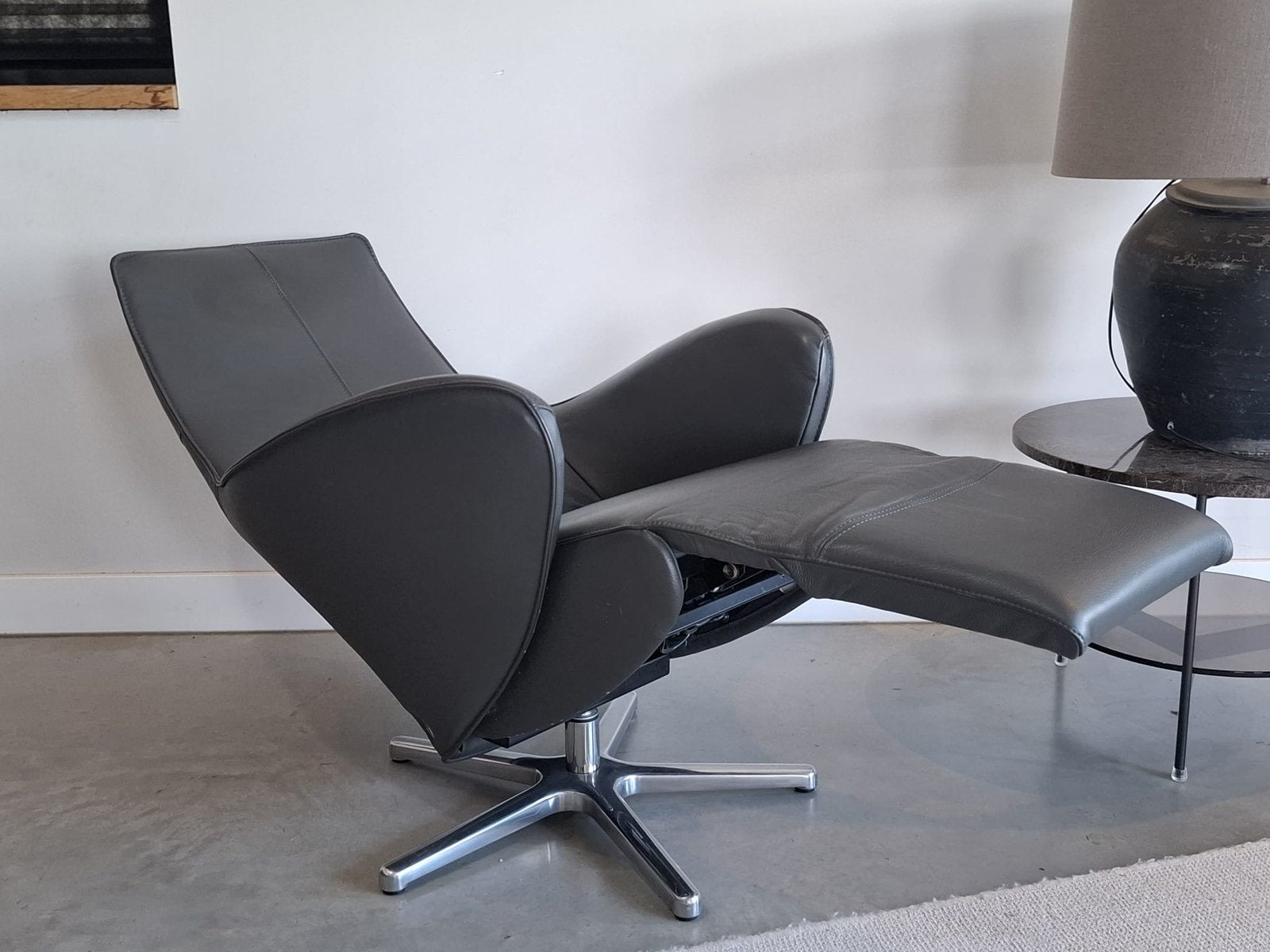Als nieuw Gealux Twinz relaxfauteuil leer + accu, Huis en Inrichting, Ophalen, Zo goed als nieuw, Xxx, 75 tot 100 cm