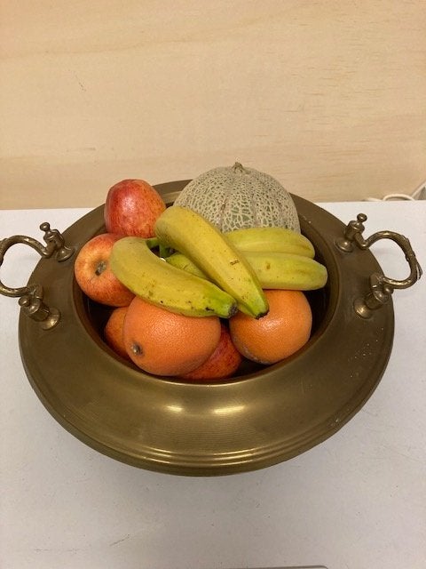 mooie koperen schaal zgn BRASSERO (Sp) fruit of plantschaal, Ophalen of Verzenden, Koper