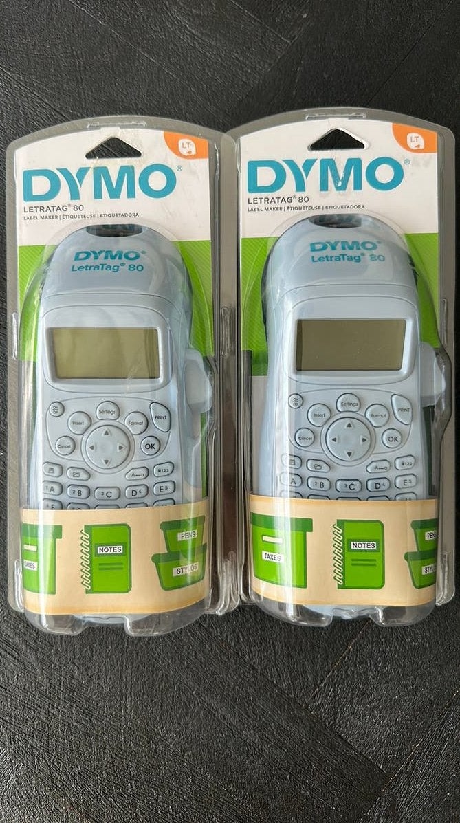 2 nieuwe DYMO LetraTag 80 labelmakers, nieuw!, Ophalen of Verzenden, Nieuw, Tape-label