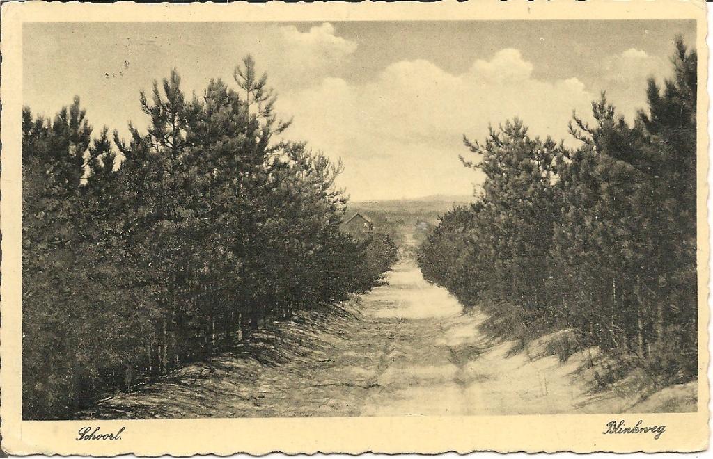 Oude ansichtkaart Schoorl, Blinkweg - Verzonden 1946, Ophalen of Verzenden, 1940 tot 1960, Gelopen, Noord-Holland