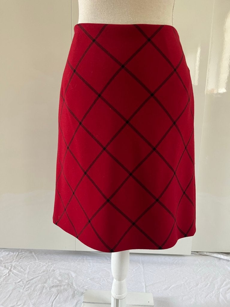 Karen Millen rood rokje bordeauxrood UK 12 38 40, Maat 38/40 (M), Karen Millen, Ophalen of Verzenden, Zo goed als nieuw