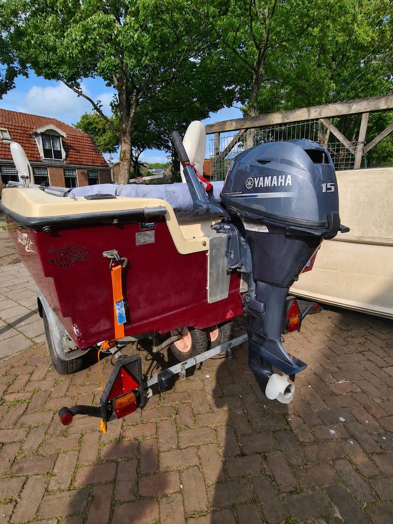 Langstaart Yamaha 15pk-20pk motor, Watersport en Boten, Buiten- en Binnenboordmotoren, Ophalen, Zo goed als nieuw