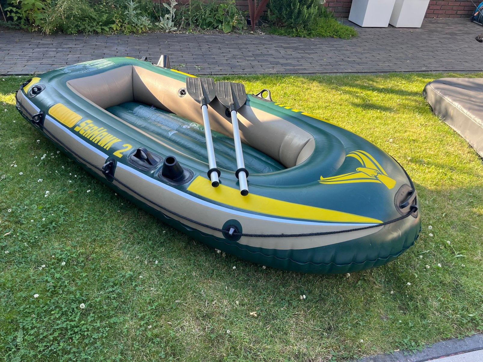 Intex Seahawk 2 roeiboot opblaasbaar met peddels, Ophalen, Zo goed als nieuw