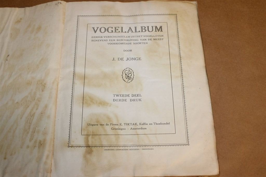 Vogelalbum Deel II — Plaatjesalbum Compleet Antiek 1926, Ophalen of Verzenden, Gelezen