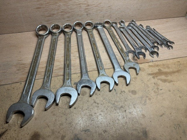 48x Ring en Steeksleutels + 2x Ratels en 31 Dopsleutels, Ophalen, Gebruikt