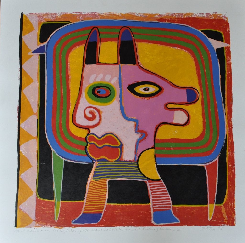 Clemens Briels Podane 3, Antiek en Kunst, Kunst | Litho's en Zeefdrukken, Zeefdruk, Gesigneerd, Ophalen, Personages en Fantasiefiguren