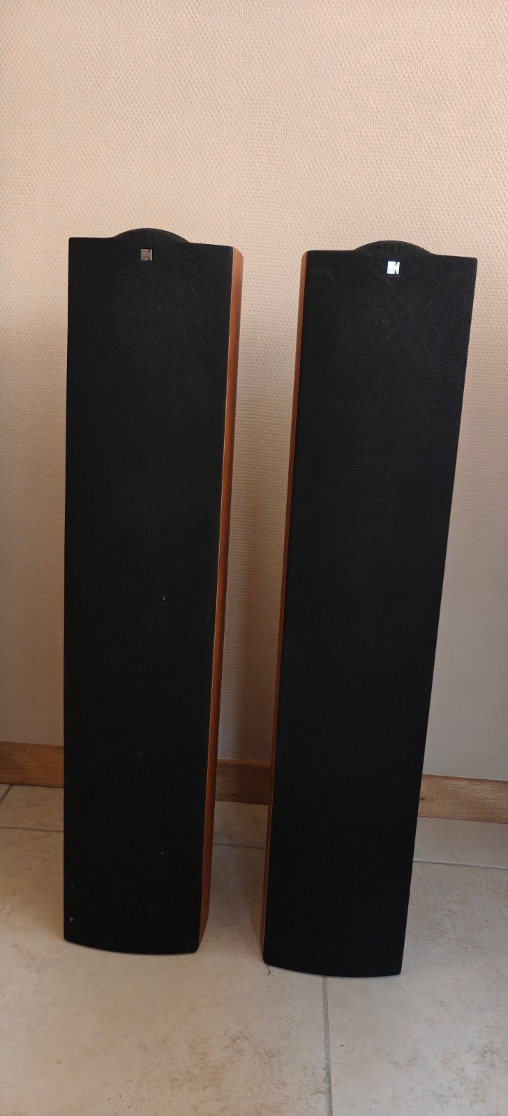 KEF Q-serie iQ5 Vloerstaande Luidsprekers - Kersen, Vloerstaande luidspreker, Gebruikt, Ophalen of Verzenden, 60 tot 120 watt