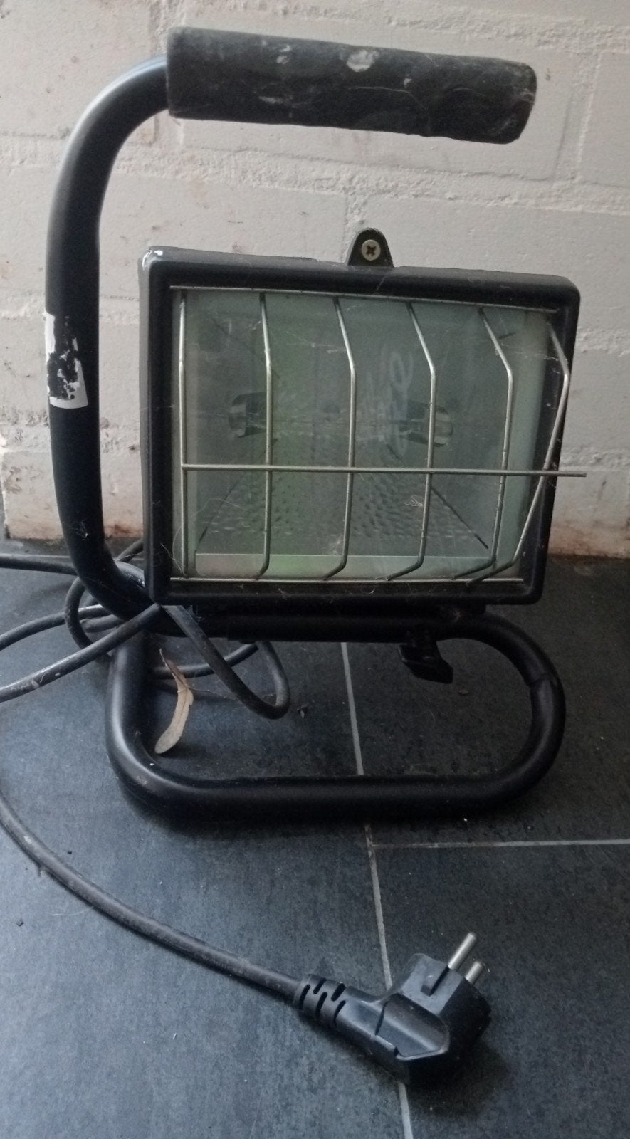 Halogeen bouwlamp 500W met statief, Gebruikt, Met statief, Ophalen of Verzenden, Lamp met armatuur