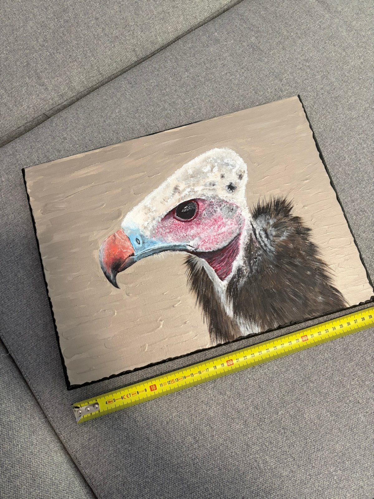 Schilderij gier roofvogel zandkleur, Ophalen of Verzenden