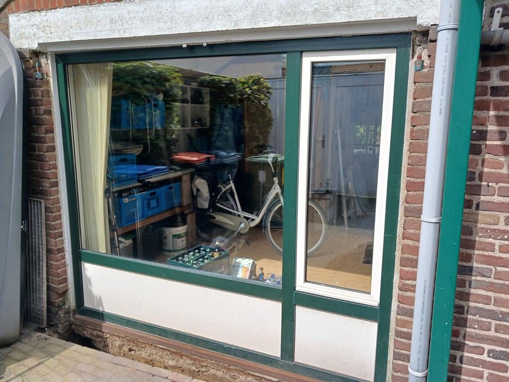 Rehau kunsstof kozijn 238,5x199, Doe-het-zelf en Verbouw, Kozijnen en Schuifpuien, Ophalen, Hout, 75 tot 150 cm, Raamkozijn