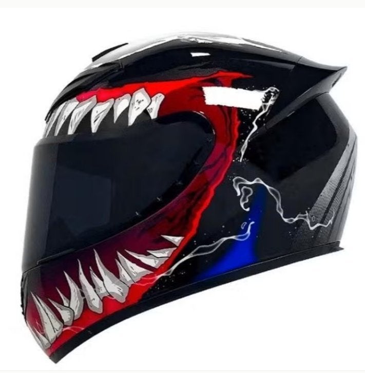 Professionele beschermende Motorhelm Unisex in Venom stijl, Ophalen of Verzenden, Tweedehands, Overige typen, Overige merken