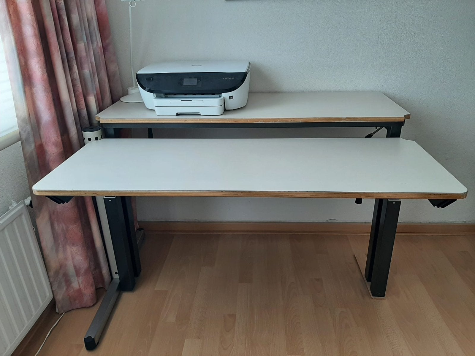 Gispen bureau - In hoogte verstelbaar 120 x 90 x 84/58, Huis en Inrichting, Bureaus, Ophalen, Gebruikt, 120 cm, Metaal