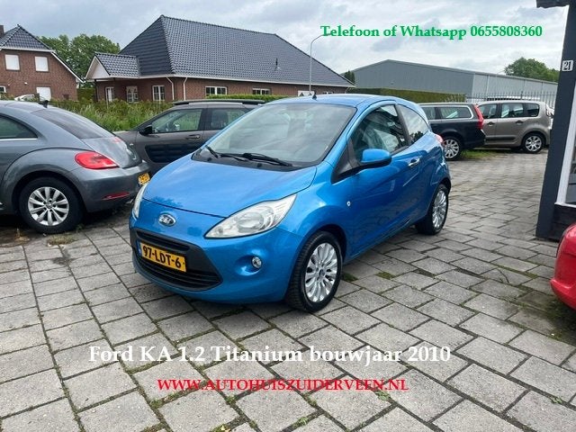 FORD Ka 1.2 51KW 2010 Titanium X, Auto's, Voorwielaandrijving, Stof, 1242 cc, 4 cilinders