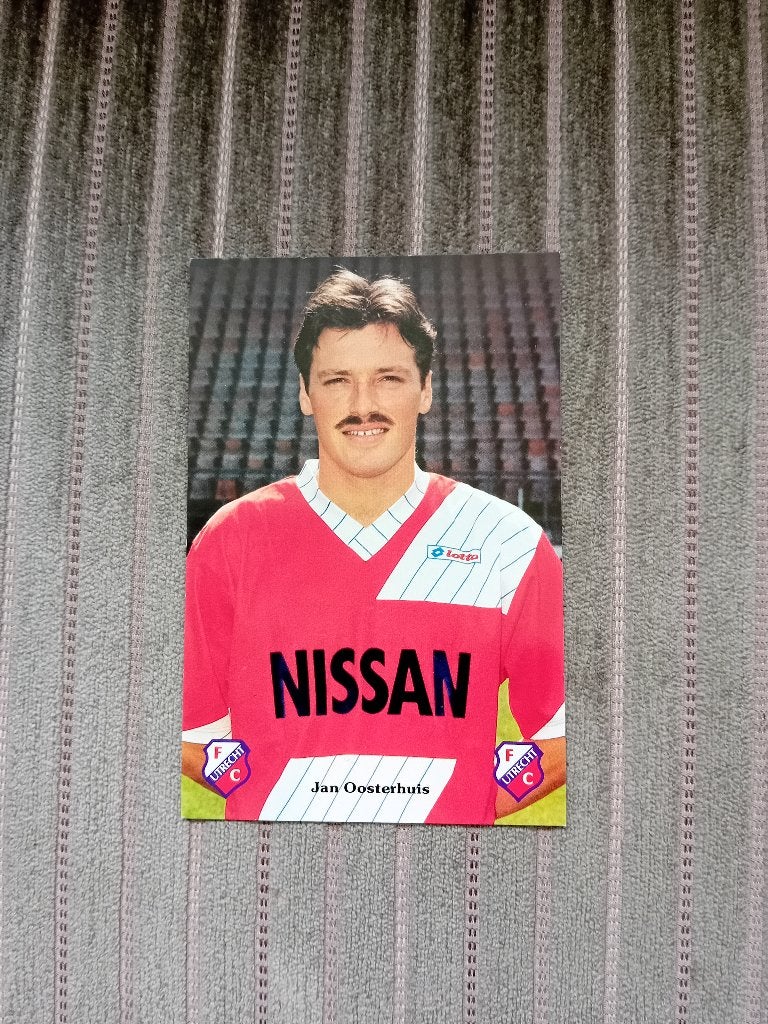 Foto/kaart - Jan Oosterhuis - FC Utrecht, Ophalen of Verzenden, Zo goed als nieuw, F.C. Utrecht, Poster, Plaatje of Sticker