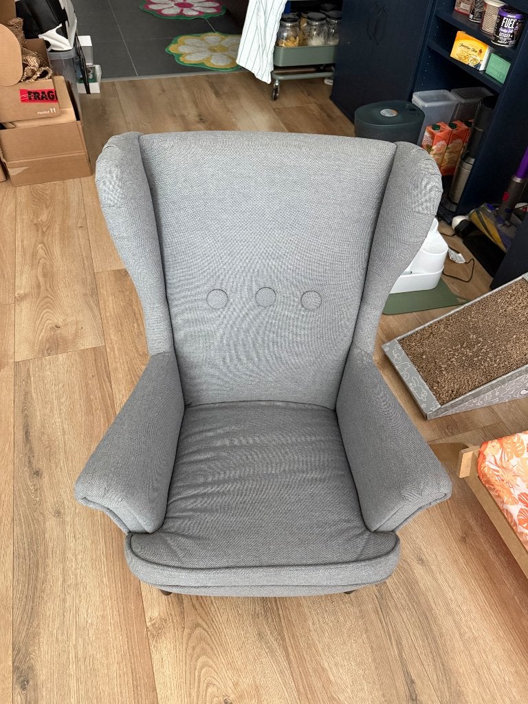 Strandmon IKEA kids version armchair, Ophalen, Minder dan 75 cm, IKEA Nordvalla dark grey, Zo goed als nieuw