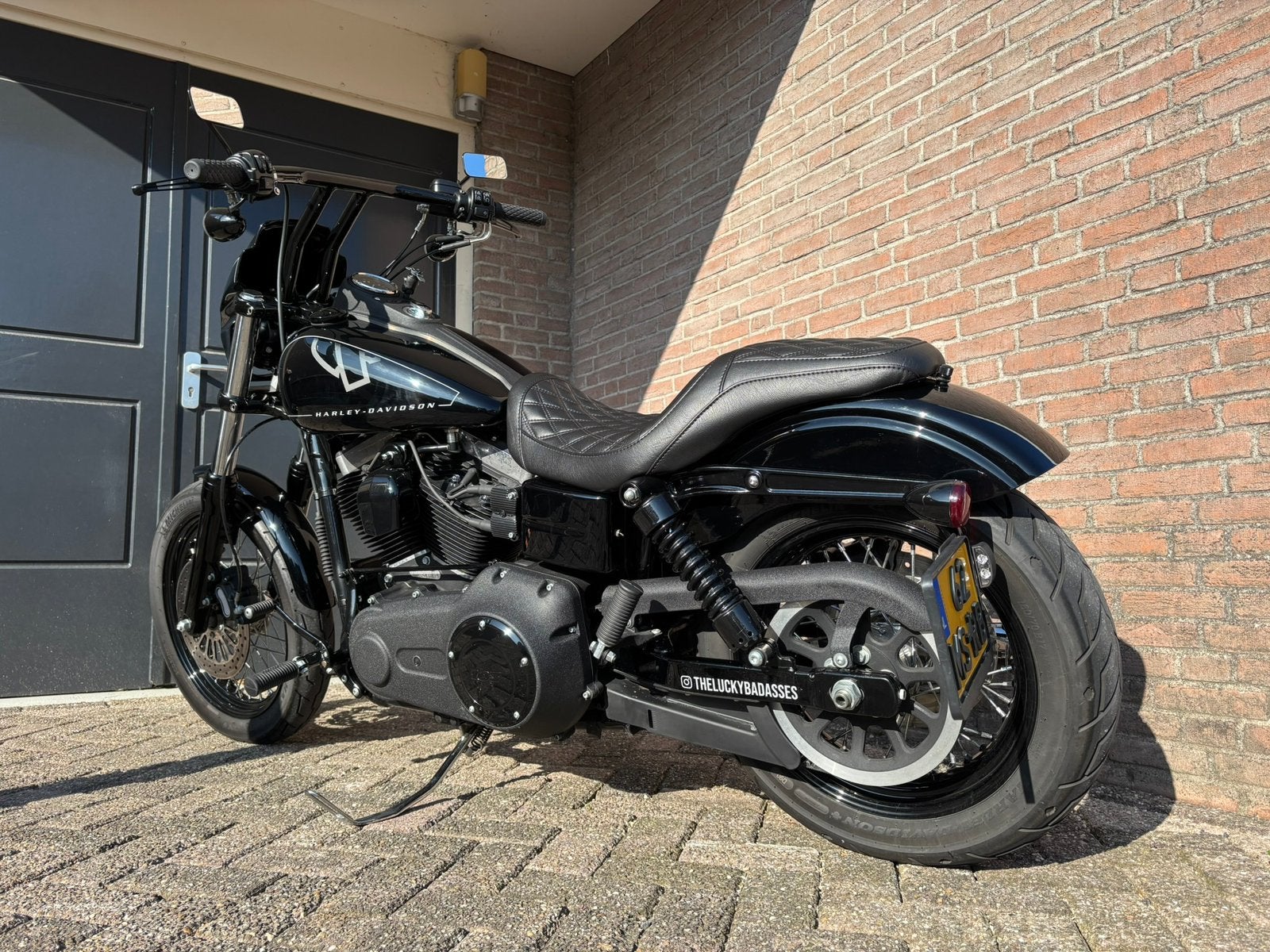 Harley Davidson Dyna Streetbob, Motoren, 1688 cc, 2 cilinders, Chopper, Gebruikt