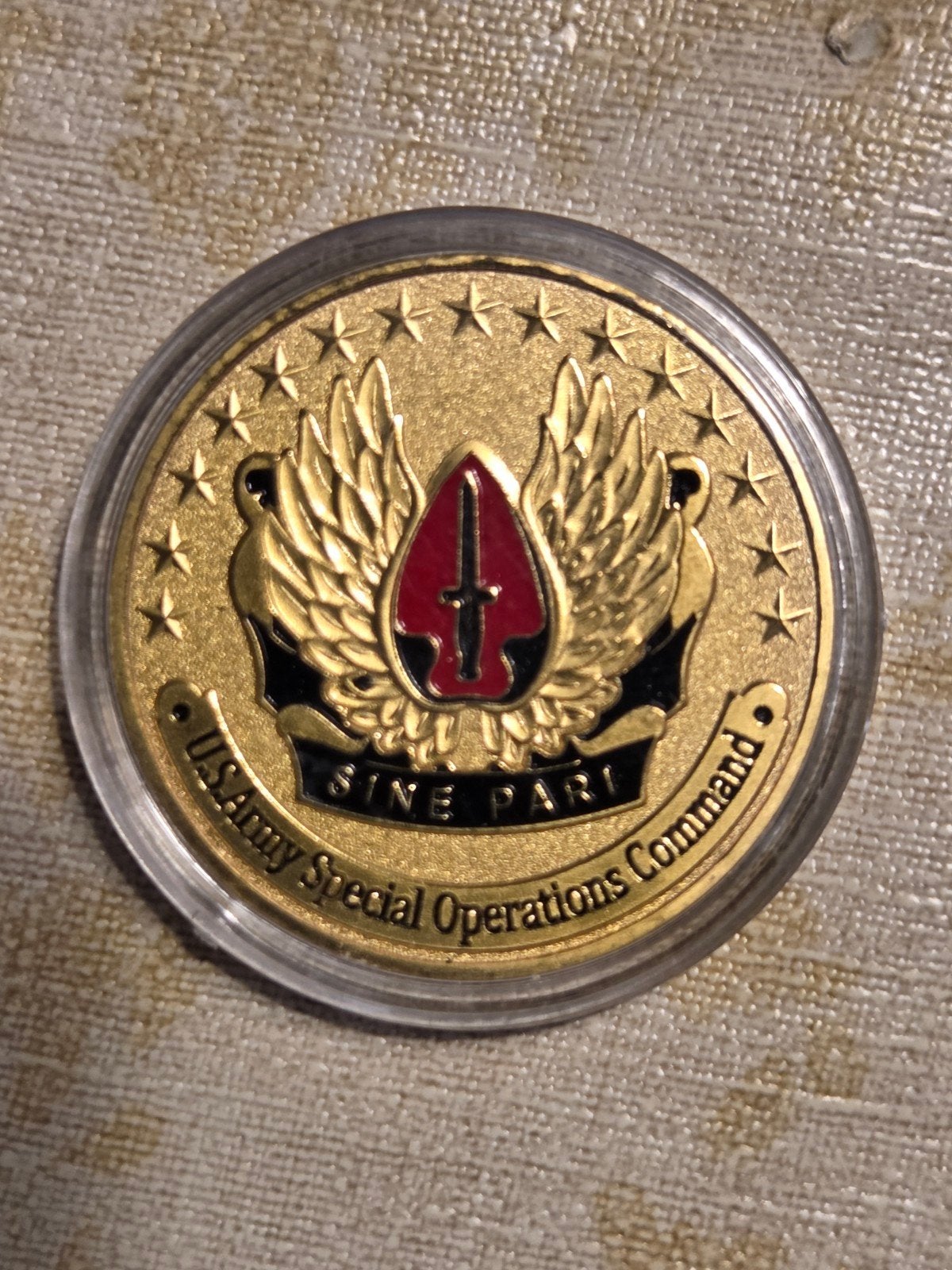 US Army Special Operations Command Challenge Coin, Ophalen of Verzenden, Nieuw