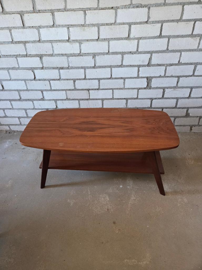Mid century koffie salontafel opknapper, Ophalen, Gebruikt, 50 tot 100 cm, 50 tot 100 cm