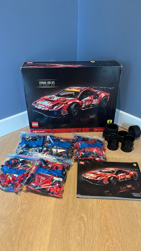 Lego technic 42125 Ferrari 488 GTE AF CORSE #51, Ophalen, Zo goed als nieuw, Complete set, Lego