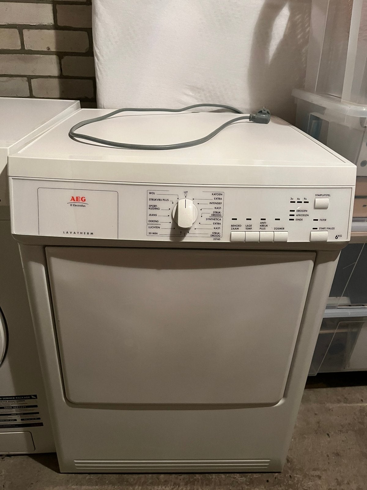 AEG wasdroger, Witgoed en Apparatuur, Ophalen, Gebruikt, Minder dan 85 cm, Luchtafvoer