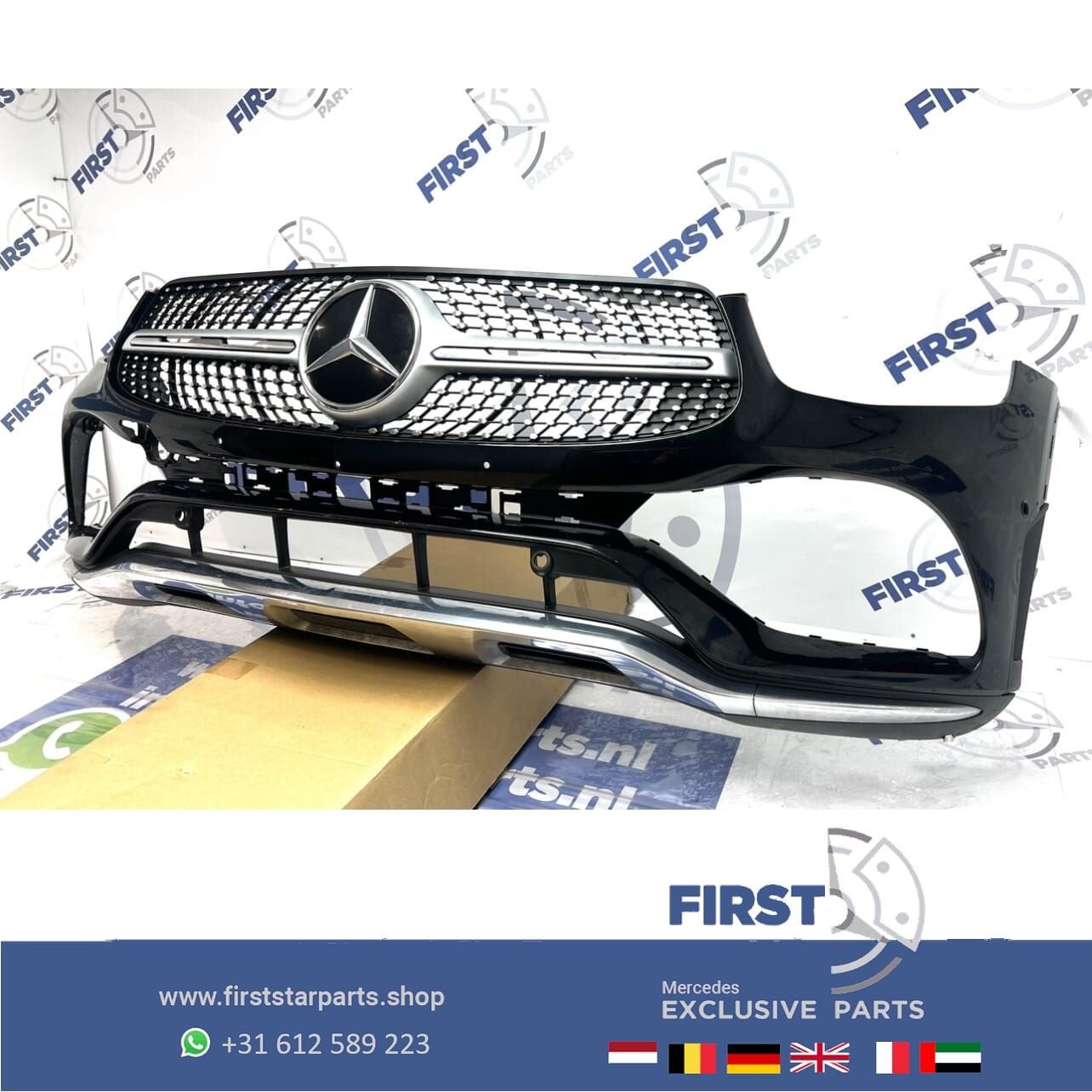 X253 C253 GLC BUMPER FACELIFT 2021 W253 AMG VOORBUMPER + DIA, Gebruikt, -, Voor, Ophalen of Verzenden