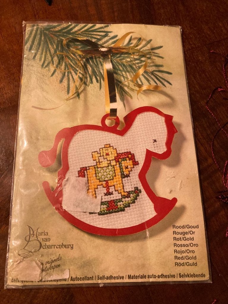vintage Maria van Scharrenburg borduurpakket kersthanger, Ophalen of Verzenden, Nieuw, Handborduren, Borduurpakket