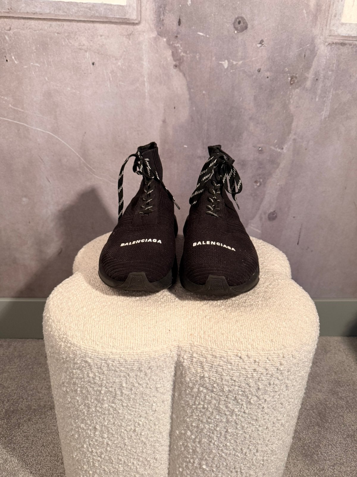 Balenciaga Speed Lace-Up Sneakers – Zwart – Maat 41, Ophalen of Verzenden, Zo goed als nieuw