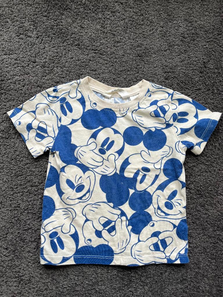 Mickey mouse t-shirt mt 98-104, Jongen of Meisje, H&M, Ophalen of Verzenden, Zo goed als nieuw