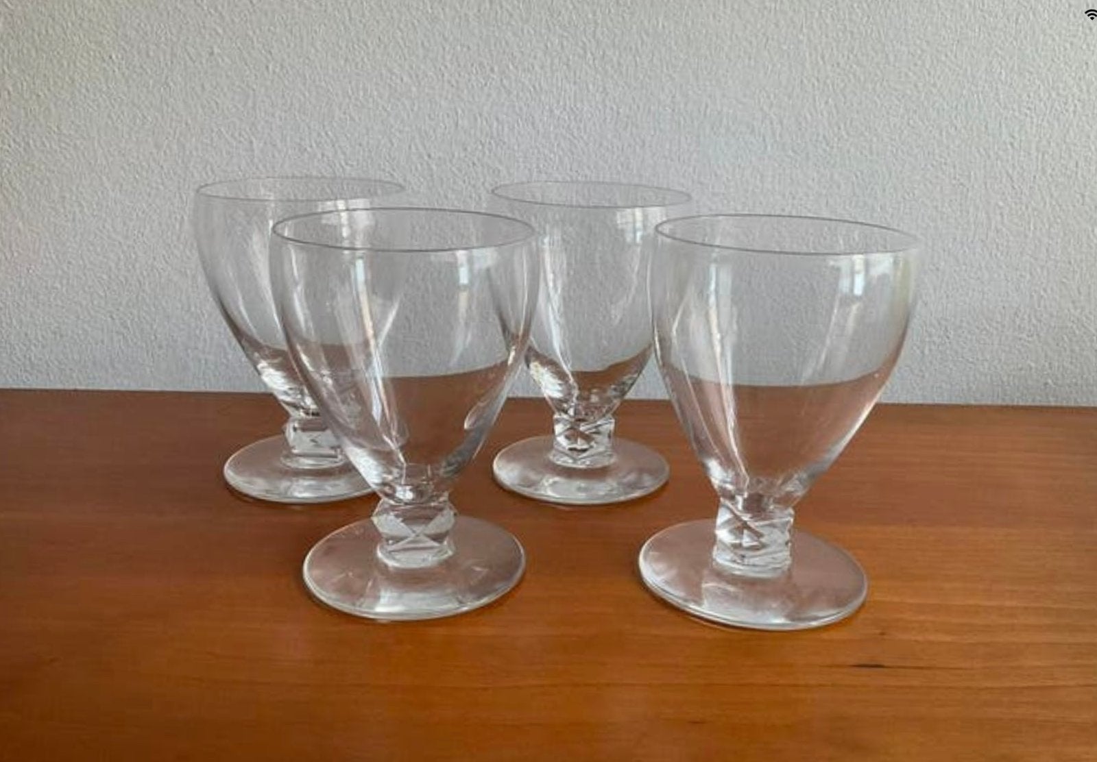 Gerard Muller: 4 Libourne glazen, Josephinenhütte ca. 1920, Antiek en Kunst, Ophalen of Verzenden