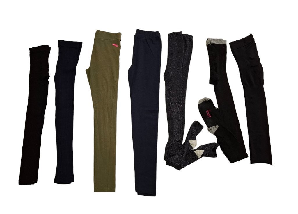 Leuk pakketje leggings en maillots (draag)maat 134-140., Zo goed als nieuw, Setje, Vingino, Verzenden