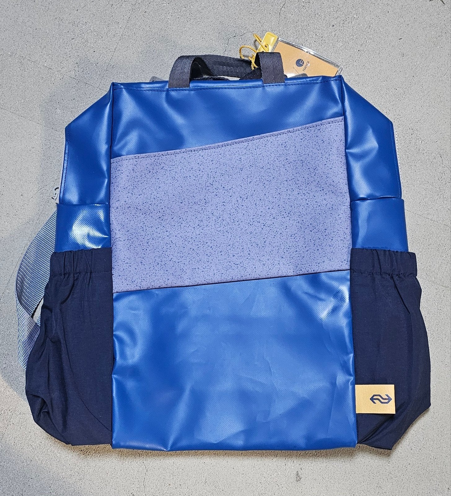 Blauwe rugzak met naamlabel nieuw, Ophalen of Verzenden, Nieuw, Overige merken
