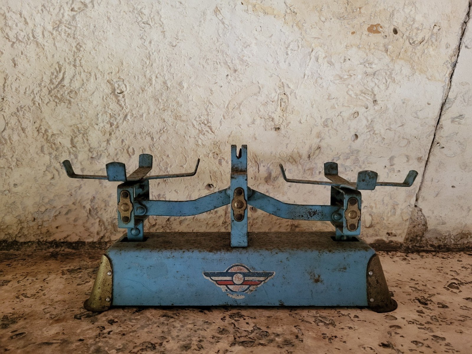 brocante  / vintage franse weegschaal  / allegonda, Ophalen of Verzenden
