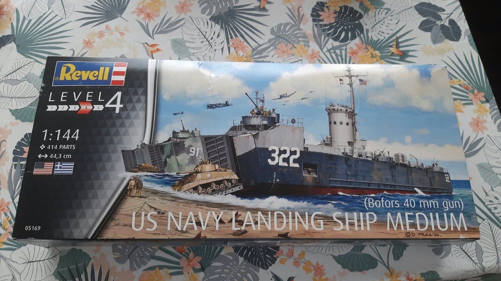 Revell Model Landingsvaartuig US Navy Landing Ship Medium, Hobby en Vrije tijd, Ophalen of Verzenden, Nieuw, 1:50 tot 1:200, Revell