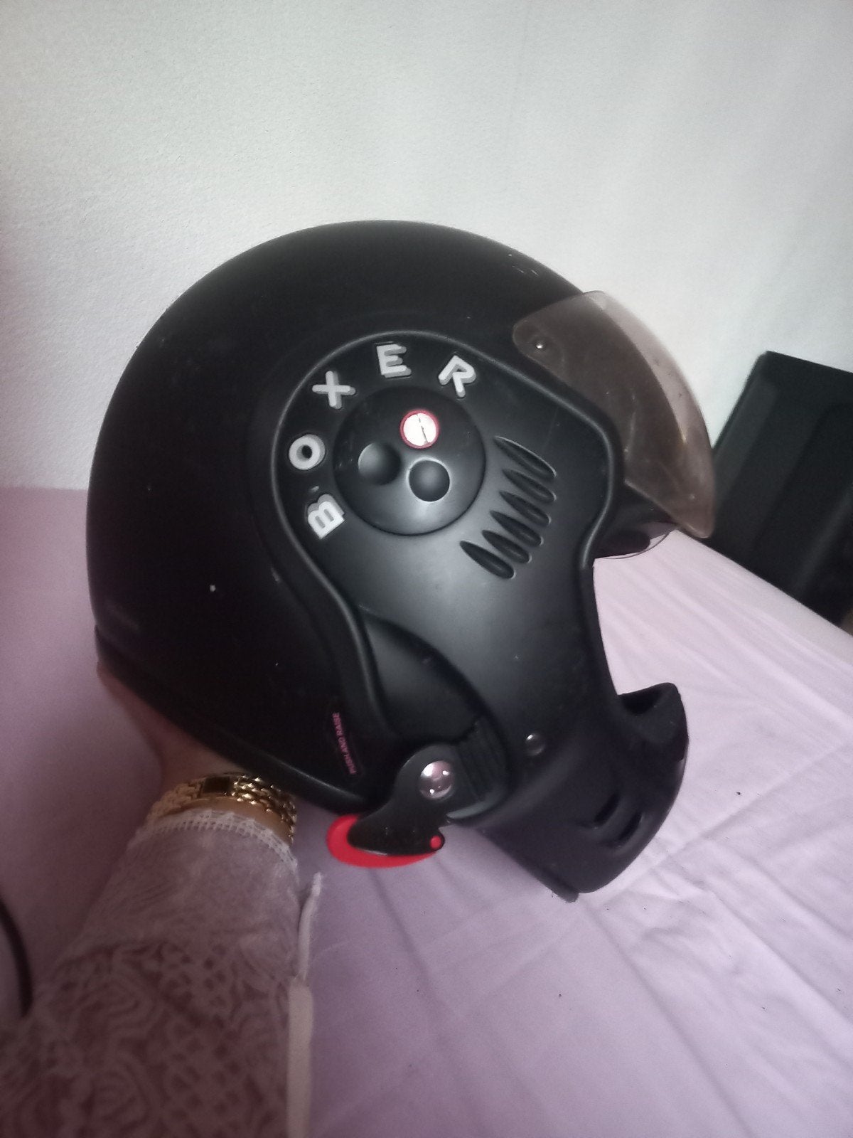 Roof Boxer V8 Systeemhelm Mat Zwart Maat M met Intercom, Overige merken, M, Systeemhelm, Heren