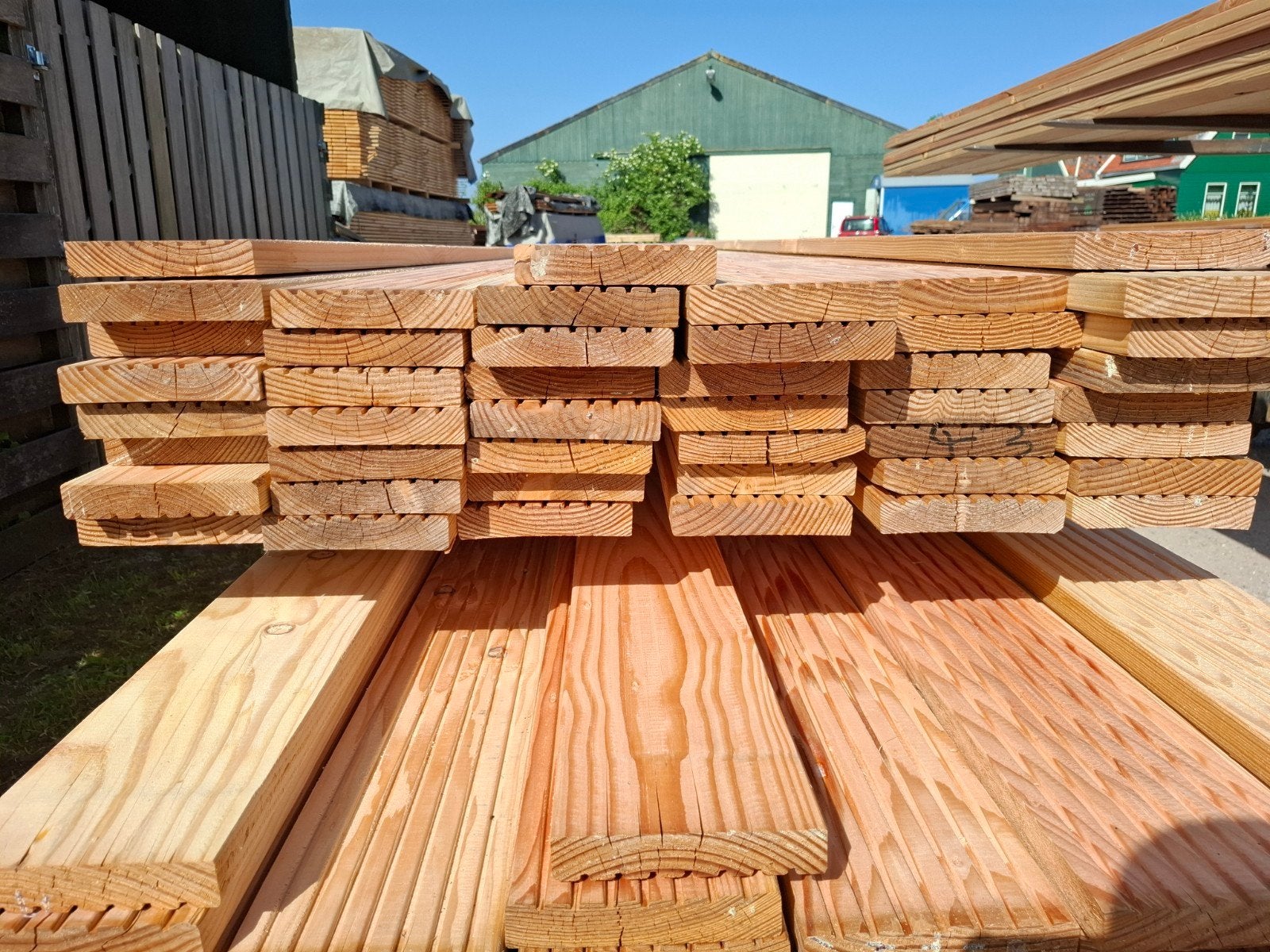 Partij 45 st douglas vlonderplanken 5 meter bezorgen mogelij, Tuin en Terras, Ophalen, Nieuw, A, Hout