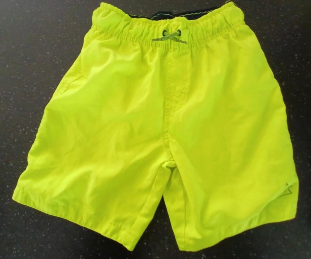 Zwembroek 146 zwemshort neon fluor geel gele, Verzenden, Zo goed als nieuw, Maat 146, Zwembroek