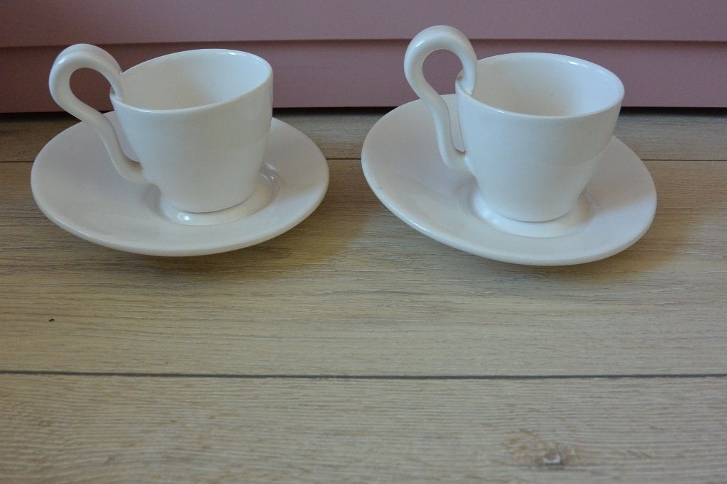 Cor Unum Espresso Kopjes met Schotels - Set van 2, Ophalen of Verzenden