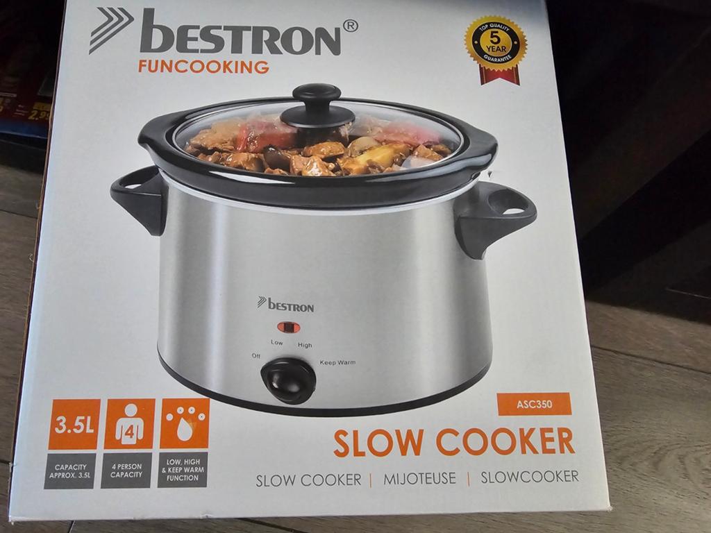 Bestron Slowcooker ASC350 - 3.5L voor 4 personen, Ophalen, Nieuw