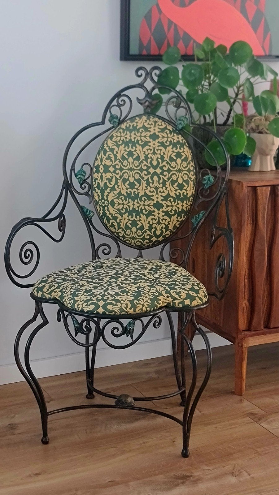 Bohemien fauteuil boho design stoel, Ophalen, Minder dan 75 cm, Zo goed als nieuw, Stof