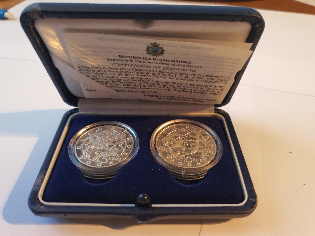 Euro muntset San Marino 2004, Postzegels en Munten, Munten | Europa | Euromunten, Setje, Zilver, San Marino, Overige waardes