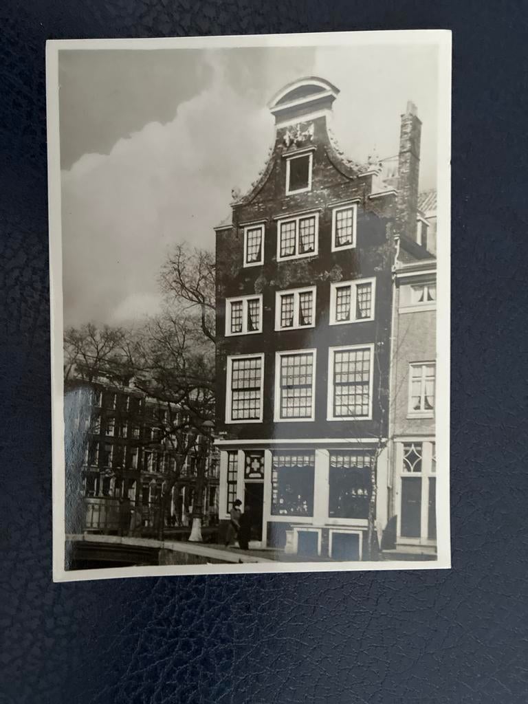 Oude foto Amsterdam, Blauburgwal, grachtenpand, Ophalen of Verzenden, 1960 tot 1980, Ongelopen, Noord-Holland