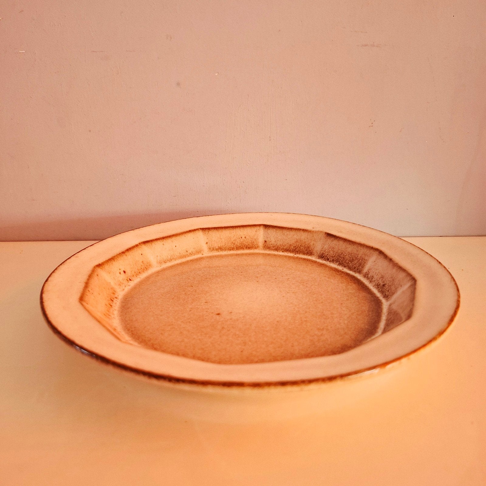 Oktavia Steinzeug, vintage schaal - 20 cm, Ophalen of Verzenden