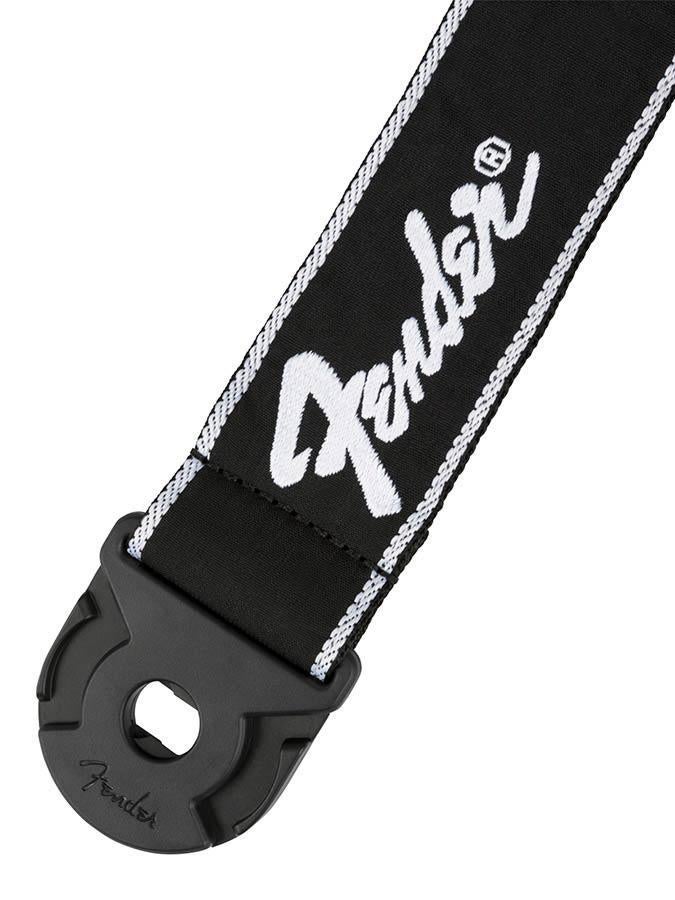 Fender 990629008 2 gitaarband zwart met witte lopende logo, ., Nieuw, Ophalen of Verzenden, .