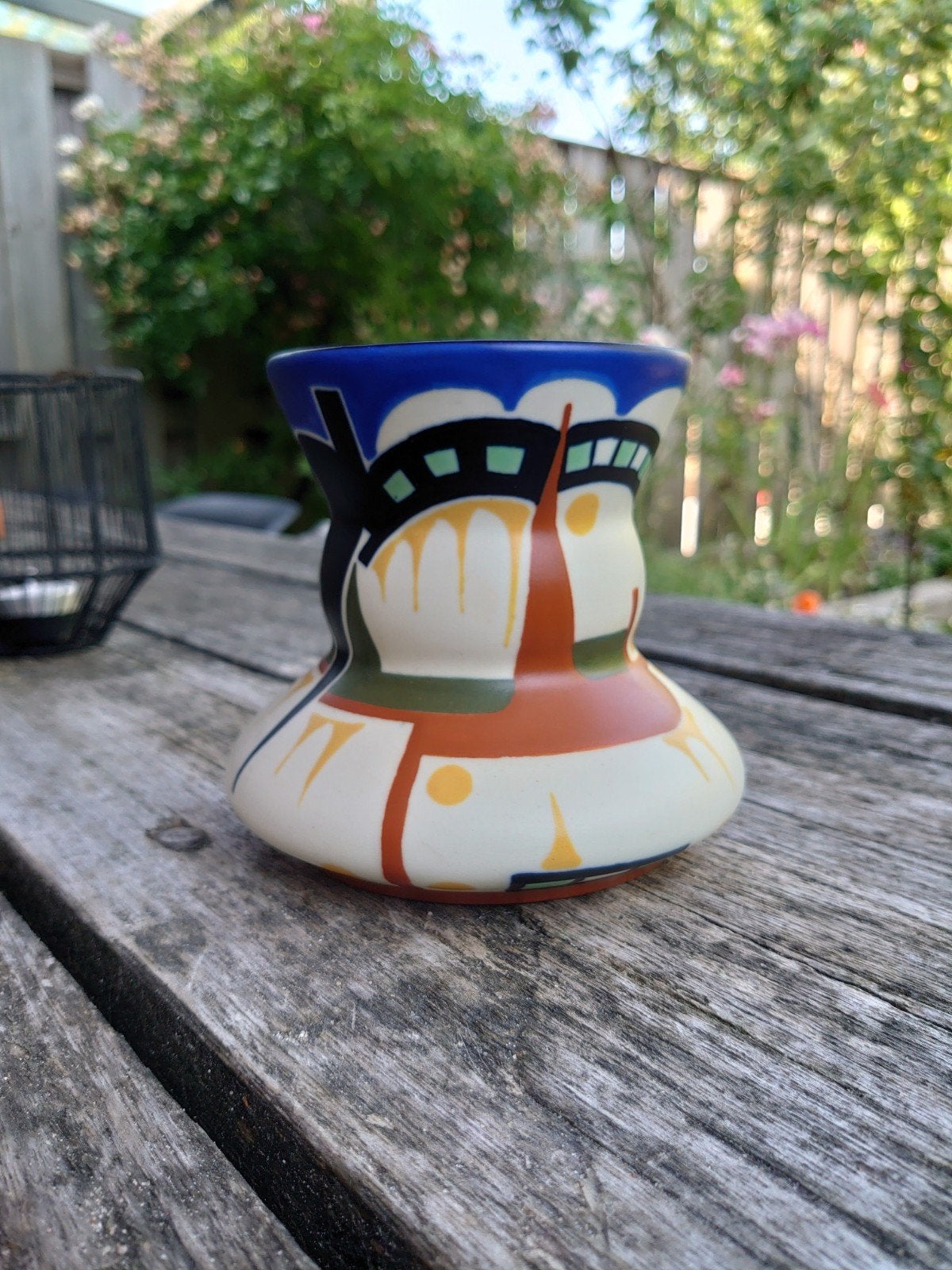 Plateel vaasje Gouda Regina art deco, Antiek en Kunst, Ophalen of Verzenden