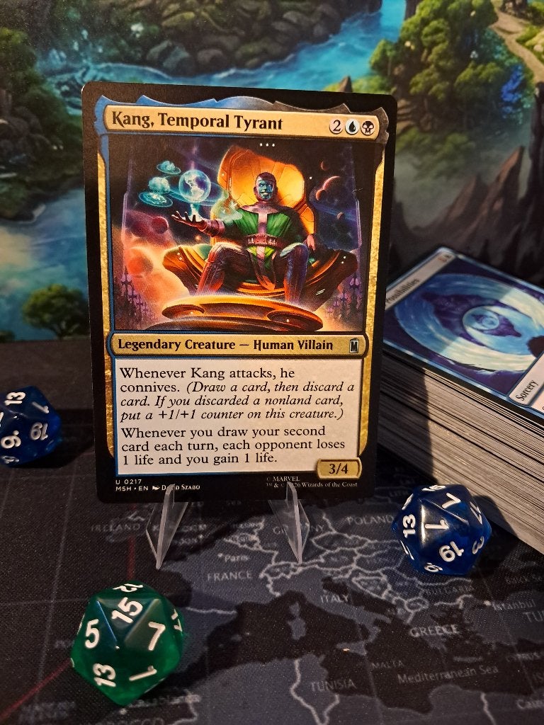 MTG Commander Budget Deck Kang, draw sinergy zwart blauw, Ophalen of Verzenden, Zo goed als nieuw, Speeldeck