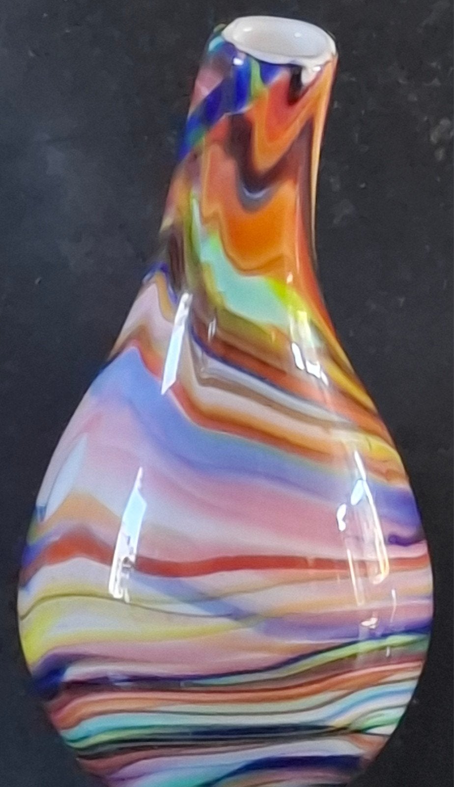 Vaas. FIDRIO. Multicolour.  Solifleur.  Glas. 18 cm., Huis en Inrichting, Woonaccessoires | Vazen, Zo goed als nieuw, Overige kleuren